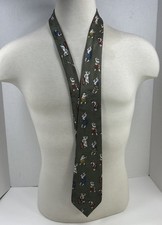 Coca-Cola Men's Collectible Neck Tie Coke polar bears playing golf Golfing Green