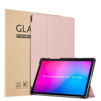 Tablet Schutzhülle für Huawei MatePad T10s 10.1 2020 Hülle Cover Rosegold Glas