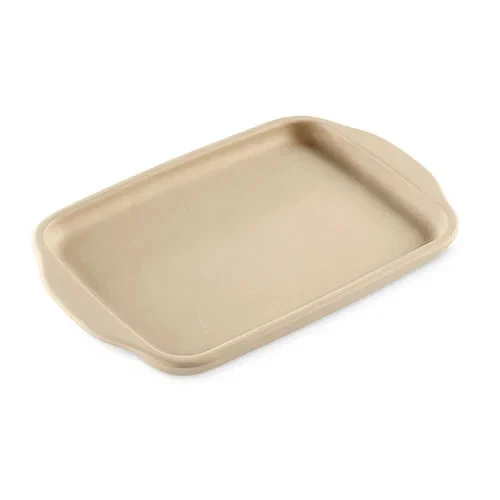 Pampered Chef Stoneware Baking Pan • 13.5x9.25 • StoneFusion Natural Clay • NIB