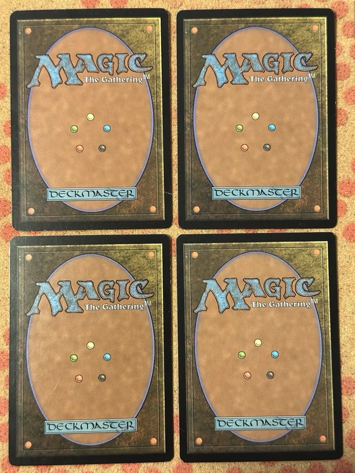 MtG: Playset of 4 x Odyssey Foil Diabolic Tutor - 3 NM, 1 Damaged - Image 2 of 4