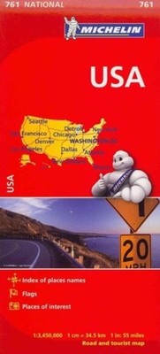 USA - Michelin National Map 761 by Michelin (Sheet map, folded)