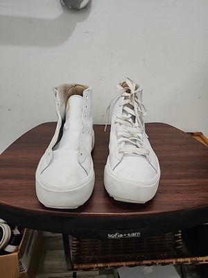 Puma Kaia Mid Irisistable Platform Shoes Womens Size 10 White Iridescent 