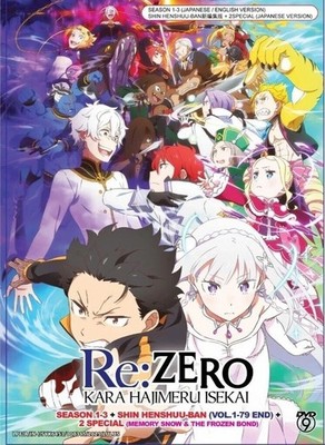 Re:Zero Starting Life In Another World Complete Boxset Season 1-3 Anime DVD