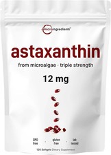 Pure Astaxanthin 12mg Natural Microalgae Antioxidant for Eye Joint  Skin Health