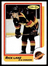 1986-87 O-Pee-Chee Rick Lanz Vancouver Canucks #179
