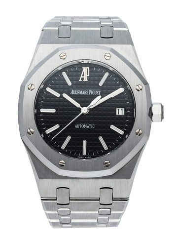 Audemars Piguet Royal Oak 15300ST Black Dial Mens Watch Box Pa...