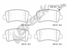 Breck 25112 00 703 10 brake pad set, disc brake for Nissan, Opel, Renault, Vauxhall