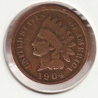 US Rare Old West 1904 Indian Head Penny Coin American Collection Shield Cent USA