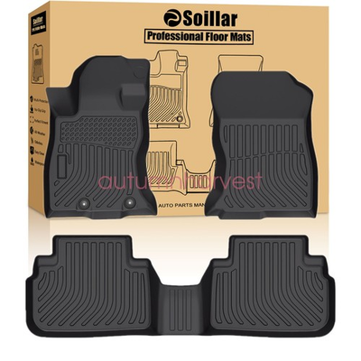 #ad Floor Mats Liners TPE For 2019 23 Subaru Forester 3D Model All Weather Black $63.89