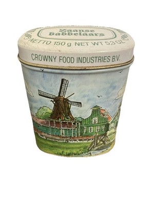 Zaanse Babbelaars - Old Dutch Candies Tin Empty Crowny Food Zaandam Holland