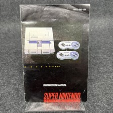SNES System Instruction Booklet Manual SNES - Authentic Great Condition