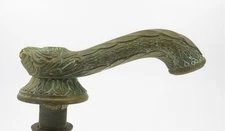 Antique Brass Bathroom Bathtub Faucet Leaves Pattern 6.5" Deep x 2.25" Diameter