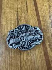 Vintage Harley Davidson Motorcycles Belt Buckle Eagle Logo Shield
