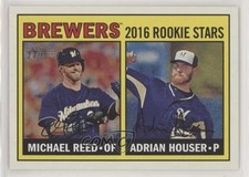 2016 Topps Heritage Rookie Stars Gum Damage Back Adrian Houser Michael Reed 0t2