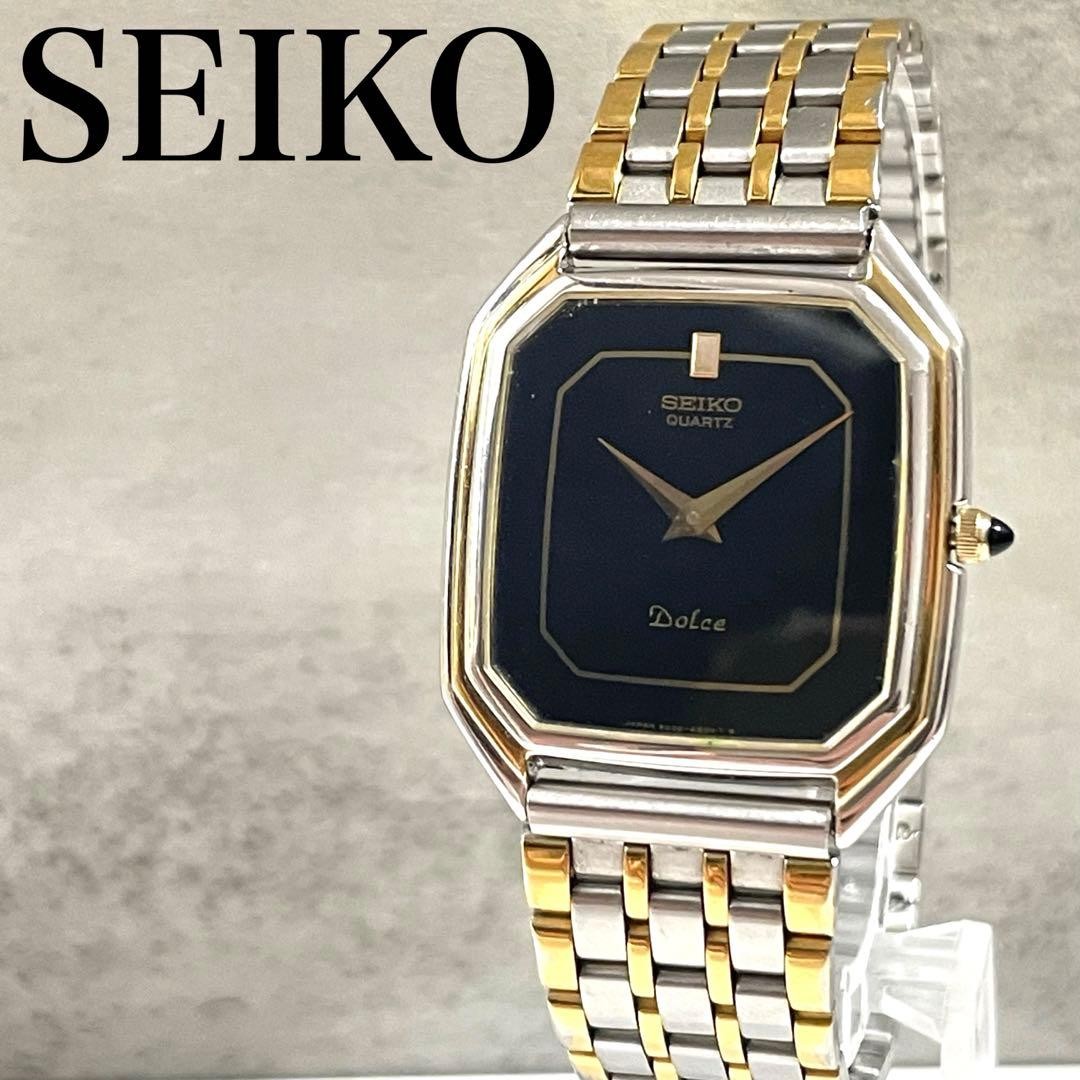 Analog Black Movement Wristwatch Style DOLCE SEIKO Dial Mens Octagon Quartz - vintagewatches.pk