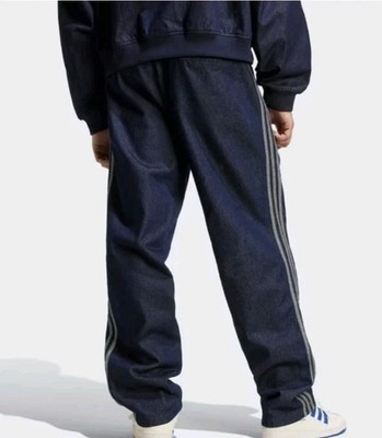 Adidas Adicolor Loose Track pants Jeans Indigo Denim Stone S Small 
