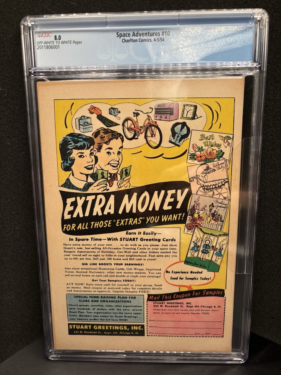 Space Adventures 10 (Charlton 1954) Rare!! 8.0 CGC 2nd Highest