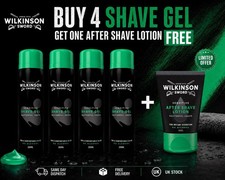 Wilkinson Sword Bundle – 4x Sensitive Shave Gel 200ml + FREE After Shave Lotion 21.19 per litre