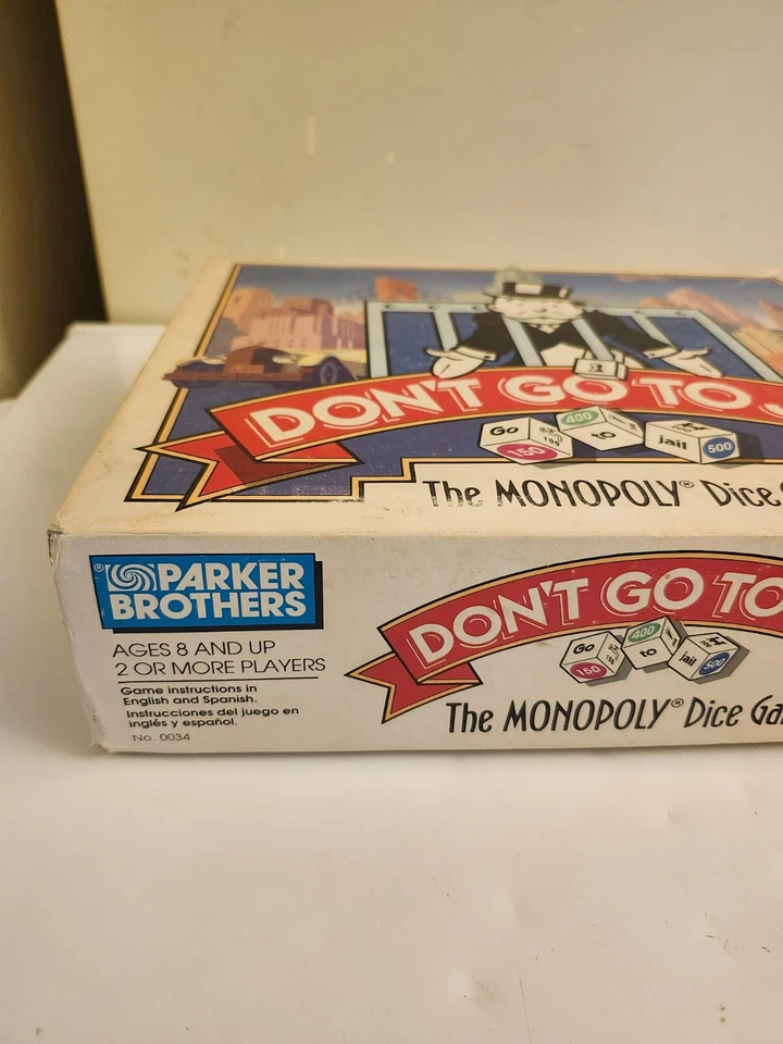 The Monopoly DON'T GO TO JAIL DICE GAME - 1991 - PREOWNED - COMPLETE - Image 2 of 4