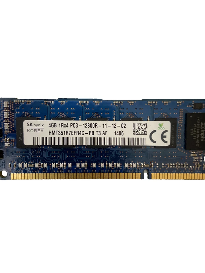 SK Hynix HMT351R7EFR4C-PB PC3-12800R-11-13-C2 4GB Server Memory RAM - Image 3 of 3