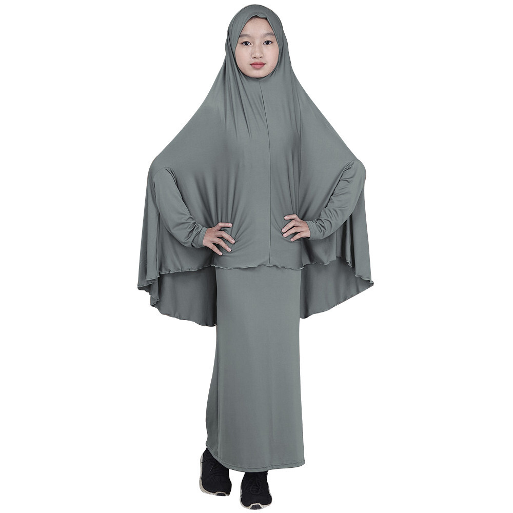 OwlFay Musulmano Islamico Ragazze Bambini Abaya Vestito - Foto 6