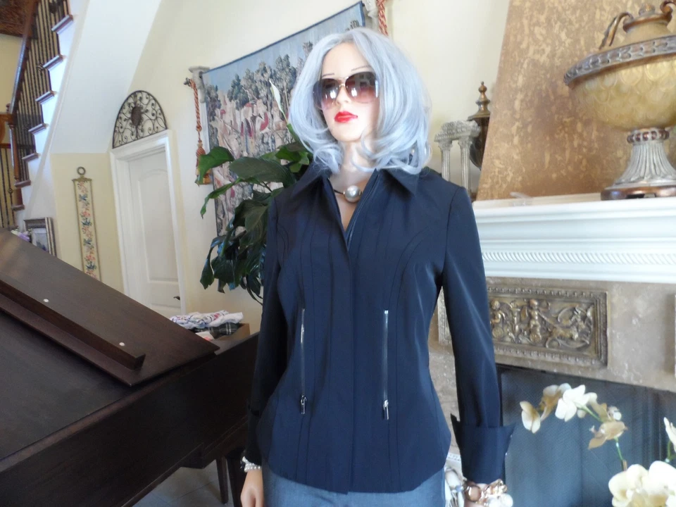 Carlisle Black Stretch Double-Weaved Softshell Front Zipper Jacket Size US 10 - Изображение 4 из 4