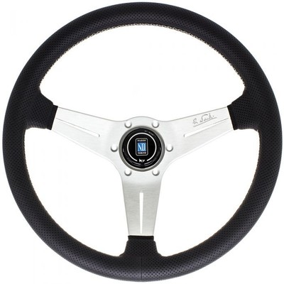 Nardi Deep Corn Lochleder Lenkrad 350 mm mit grauen Nähten und