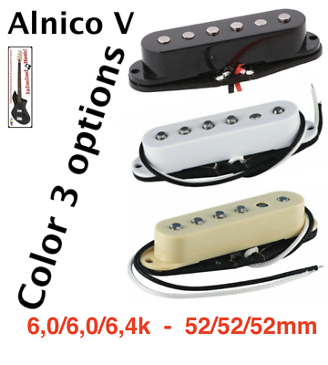 New Set 3 Pickups Stratocaster Alnico - 52mm Staggered -6/6/6.4k