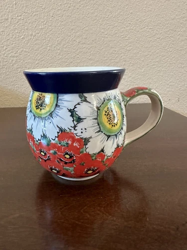 Boleslawiec Polish Pottery Stoneware Unikat  16oz Bubble Mug NEW