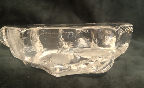 Mats Jonasson Crystal WRENS Birds Sculpture Maleras 3592 Sweden Signed 6.75x5.75 - Picture 5 of 11