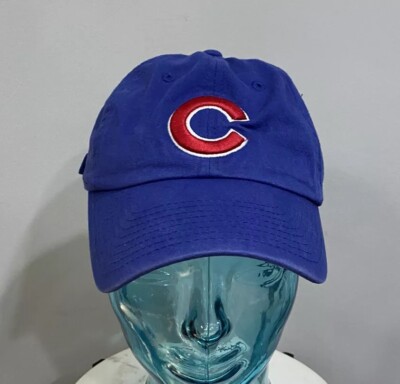 Chicago Cubs Hat Cap Mens Strap Back Button Blue C Logo Baseball MLB 47 Brand