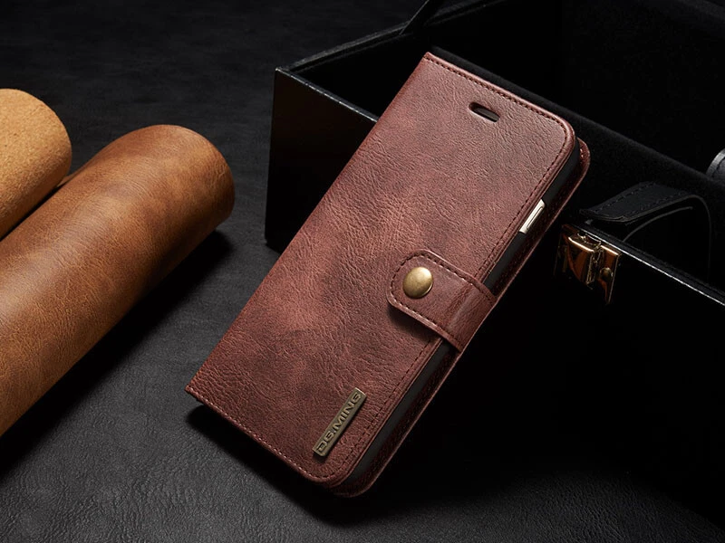 Genuine DG.MING Vintage Leather Wallet Stand Case Cover For Various Smartphones - Image 4 of 4