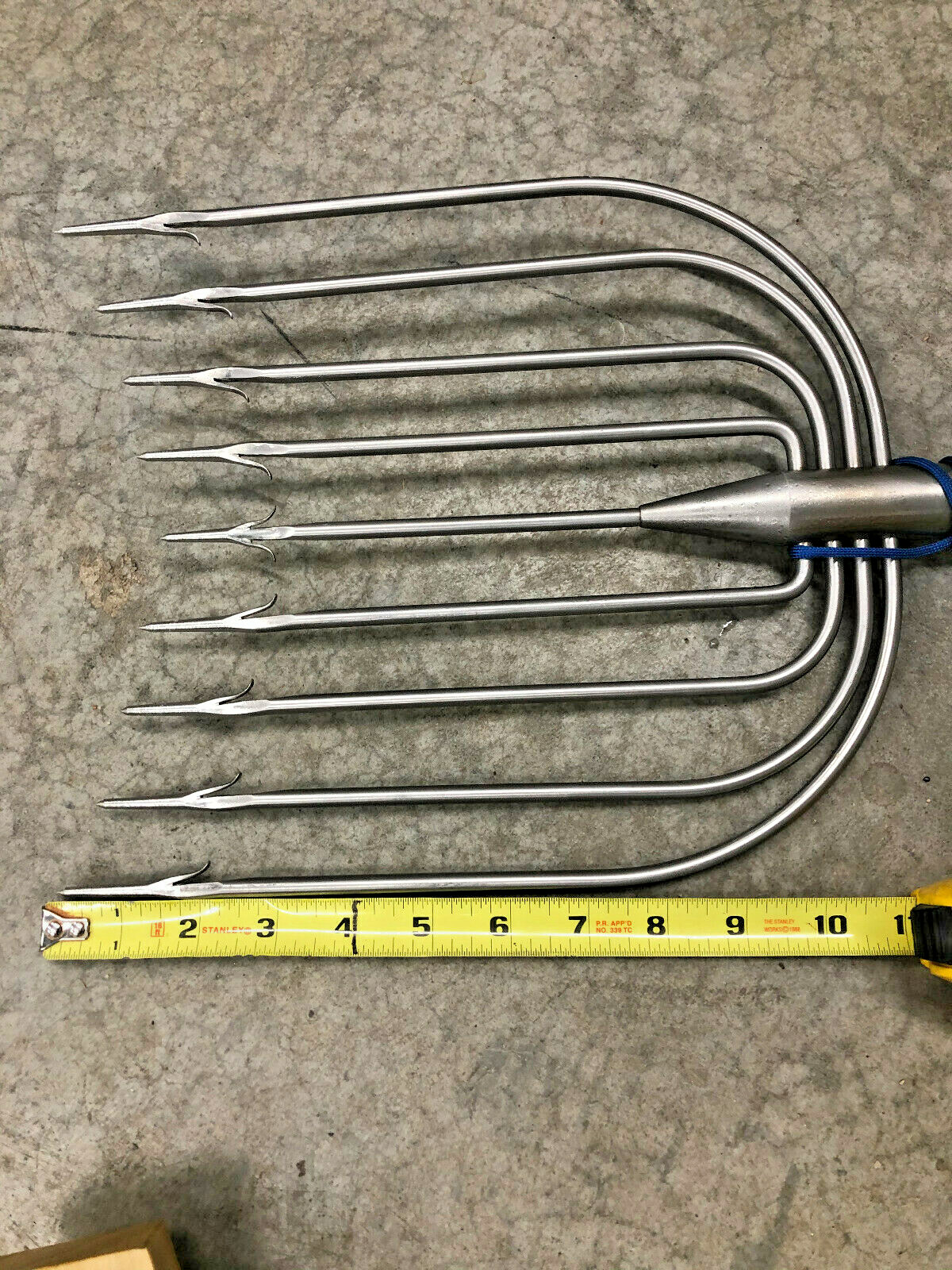 BEST MADE! 9 tine Ice fishing Fish spear spearing MADE