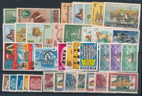 WORLDWIDE LOT STAMPS INTEGRAL RUBBER MNH - F/1988