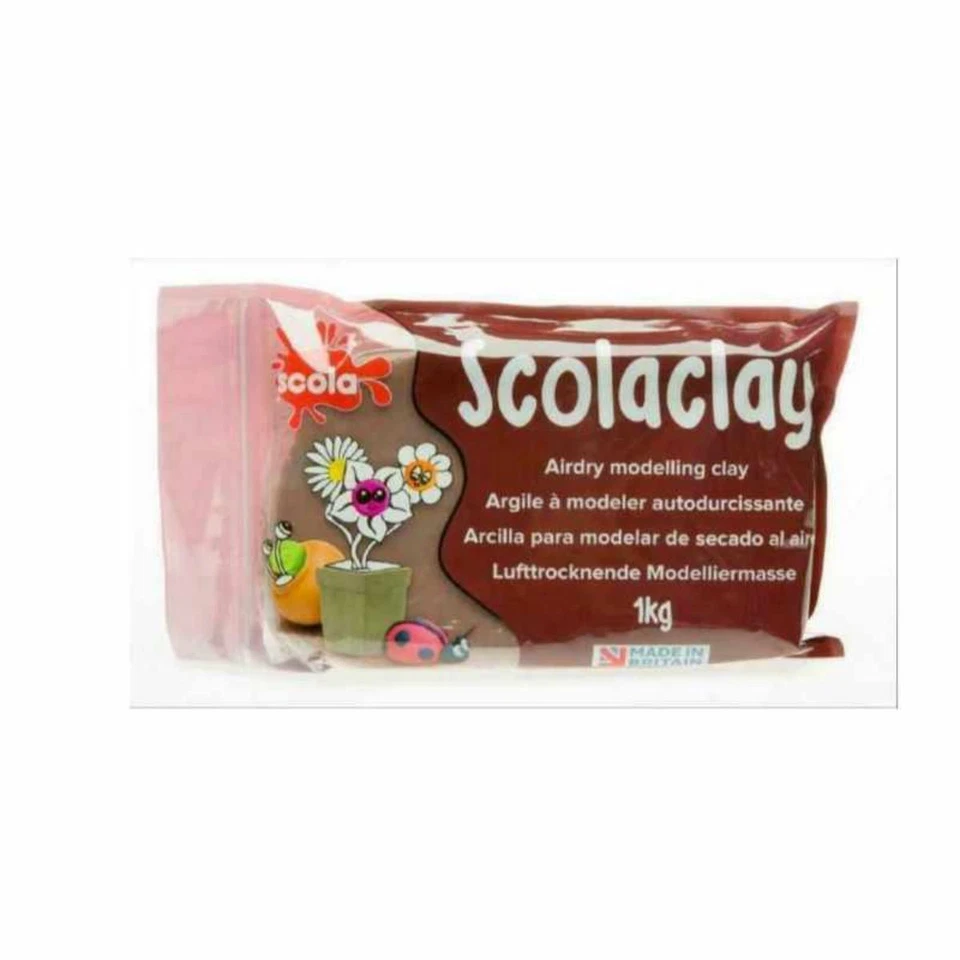DALER ROWNEY Scola Air Drying Modelling Clay 1kg - Terracotta