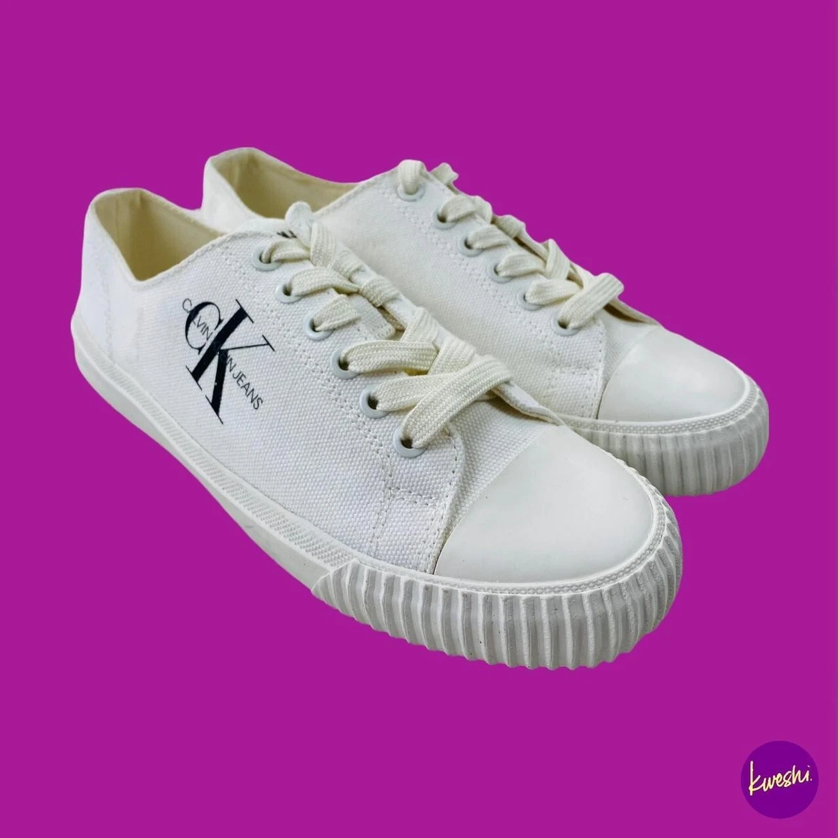 Calvin klein sales canvas trainers