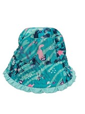 UV Skinz Reversible Beach Bucket Hat Under the Sea Teal 12M - 24M Toddler Girl