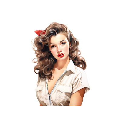 XXXL 60X60 cm Autoaufkleber Sticker Pin Up Girl Aufkleber
