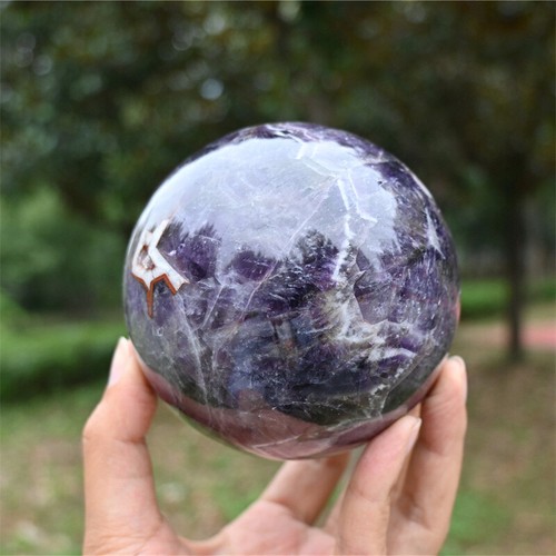 99 mm Statuetta Guarigione Sogno Naturale Ametista Intagliata Sfera Cristallo Sfera Reiki - Foto 14 di 17