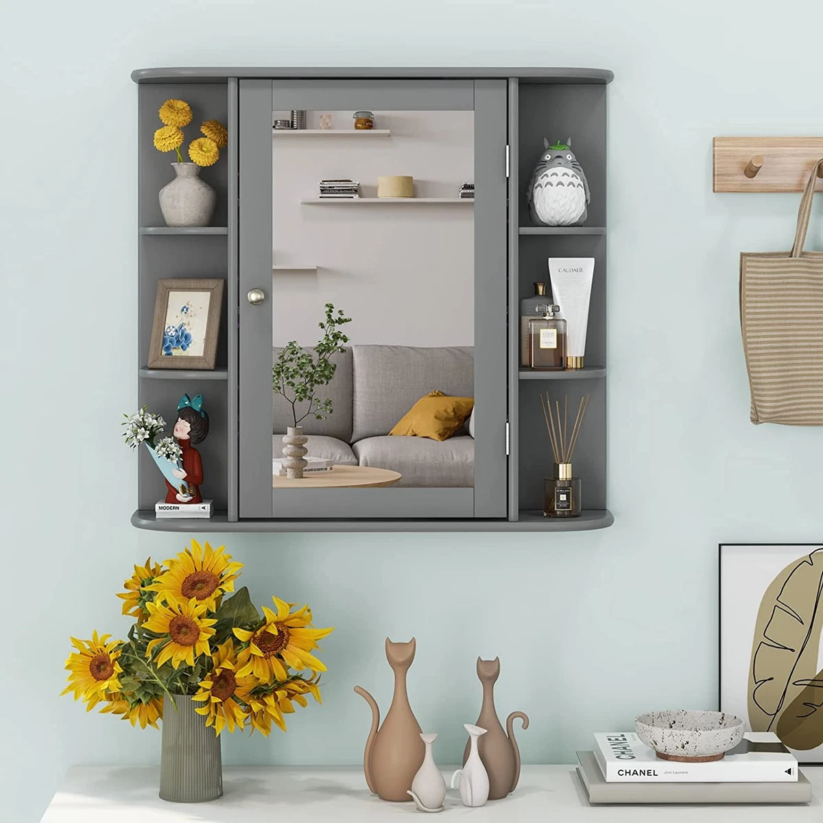 Surface medicine cabinet with mirror deals