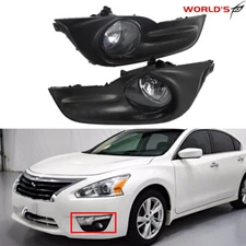 Fog Lights Lamps Clear Kit For Nissan Altima Sedan 4Dr 2013-2015 Switch+Harness