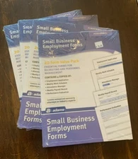 4 packs Small Business Employment Forms HV100-SB Adams Tops NEW