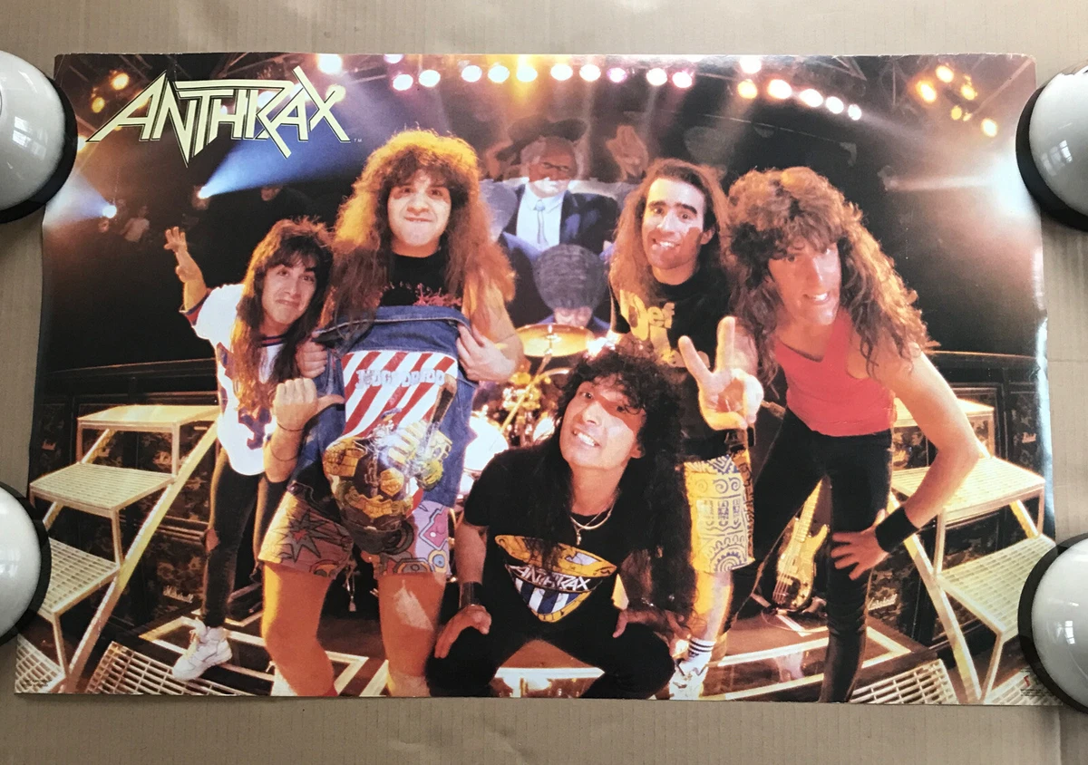Vintage Original 1980s Anthrax Group Shot 1987 Poster Rock Music Memorabilia