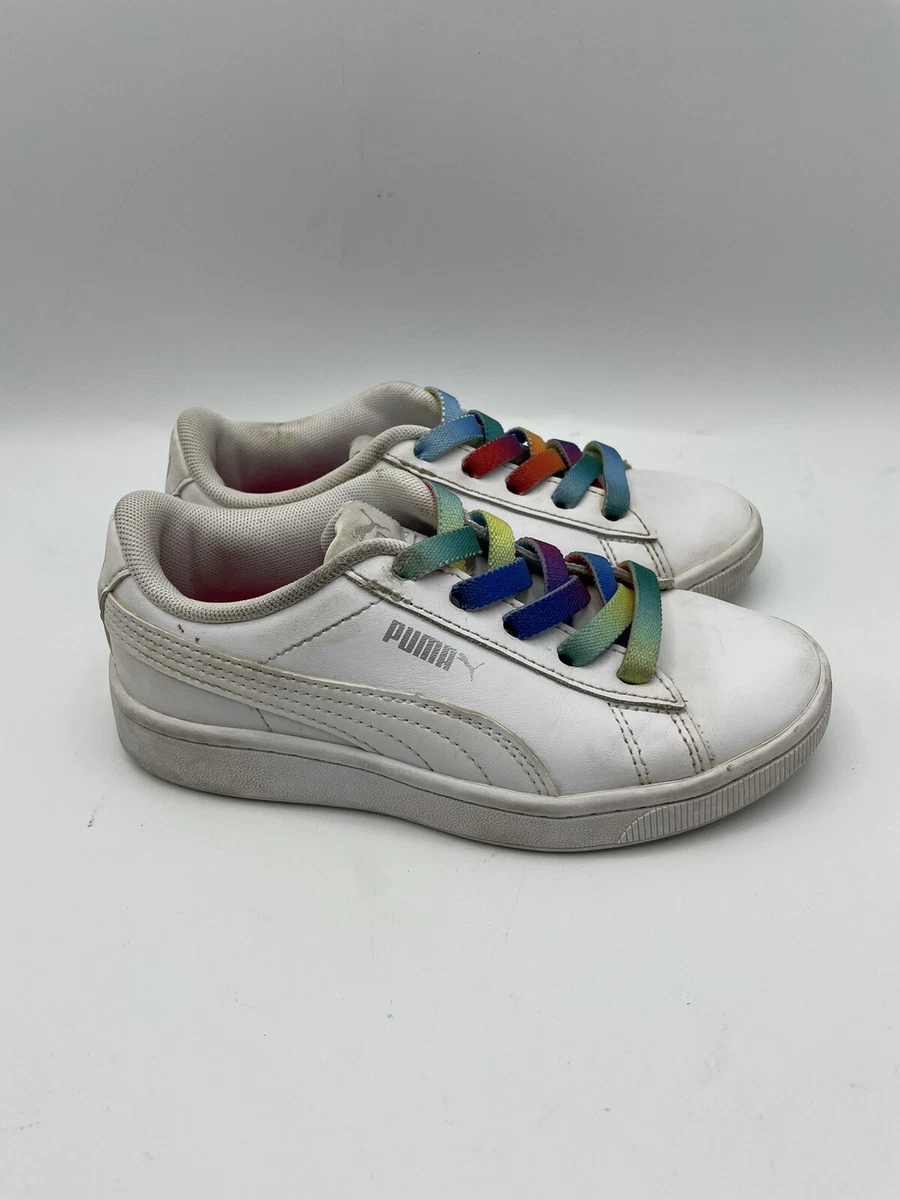 Zapatos Puma Vikky V2 L arco iris para ni os peque os plateados blancos EE. UU. talla 11