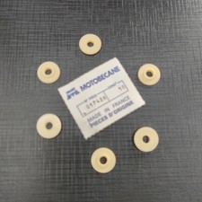 6 x NEW Genuine Mobylette Side Chain Guard Cover Cream White Washers Part 17426