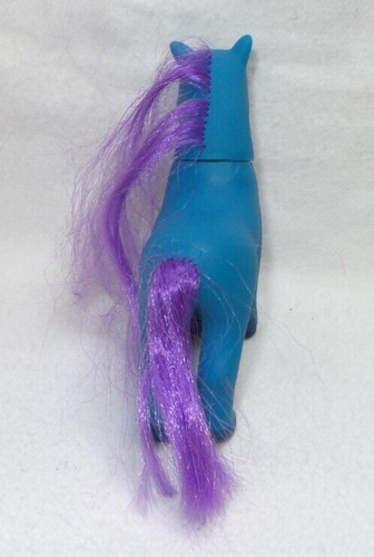 FIGURINE CHEVAL PONEY HORSE BLEU CRINIERE VIOLET - Imagen 3 de 4