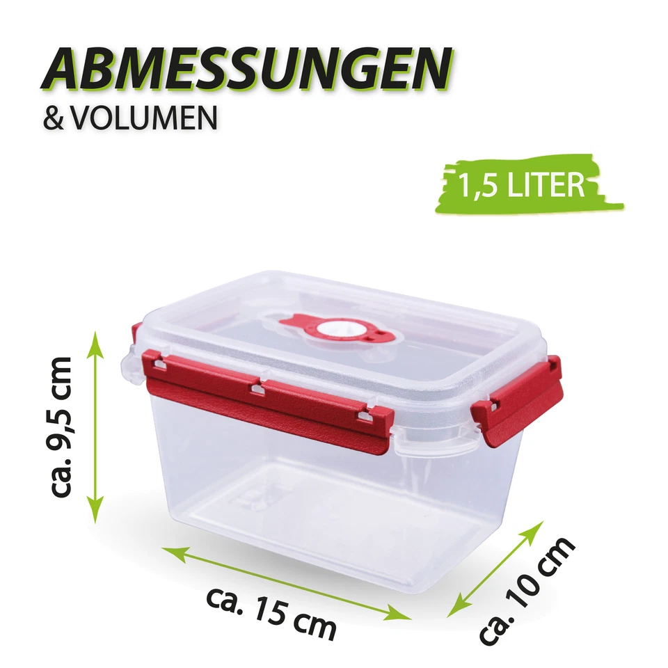Vorratsdose Lebensmittel Frischhaltedose 1,5L Aufbewahrungsbox Vorratsbehälter  - Bild 2 von 4