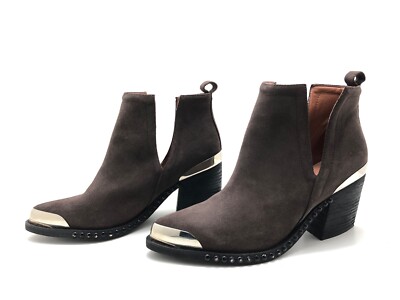 Jeffrey Campbell Damen Stiefel Gr. 36 Stiefelette Ankle Boots Komfortschuh Braun