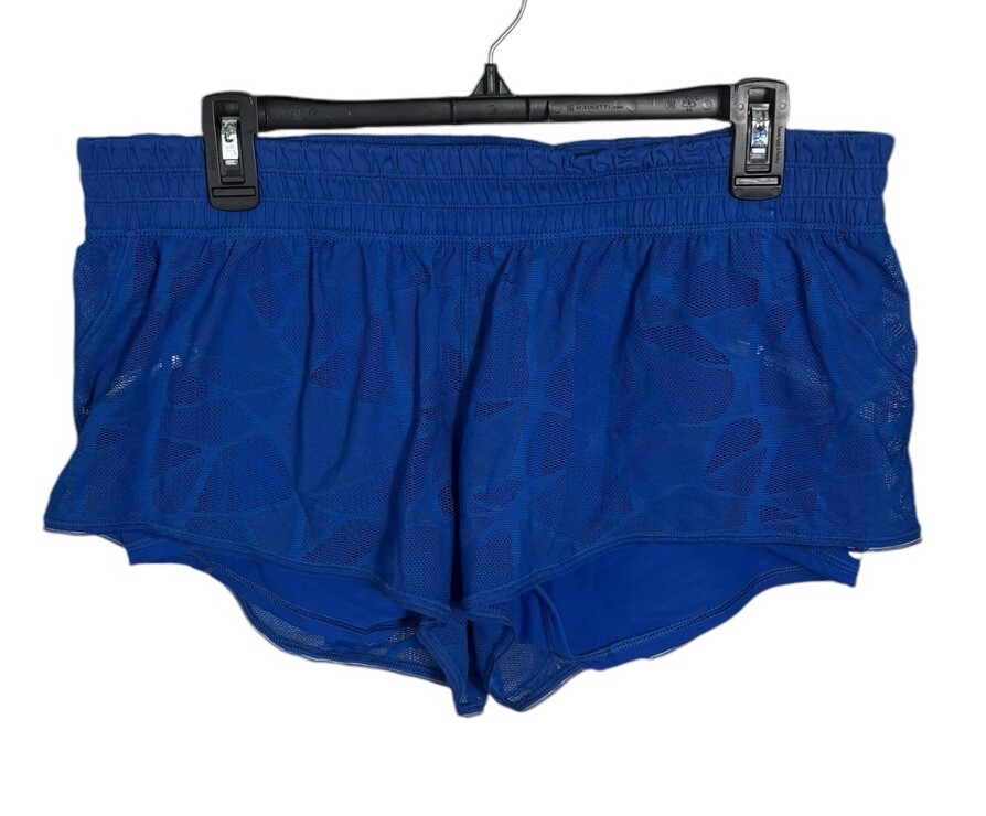 Lululemon City Sky Run By Short Royal Blue Size 12 Mesh Layer Athletic