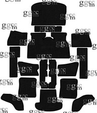 ADATTO PER VW CLASSIC BEETLE 1303 16 PEZZI TAPPETINI MOQUETTE NERI SU MISURA SET COMPLETO